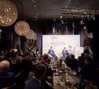 Sven Afhüppe und Sigmar Gabriel, Abendempfang der Asia Business Insights, 28.02.2018 in Düsseldorf